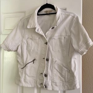 White jean jacket